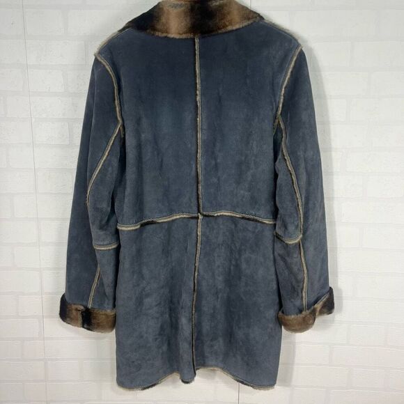 Marvin Richards Unisex Penny Lane Jacket Size XL Suede Leather Faux Fur - Picture 12 of 16